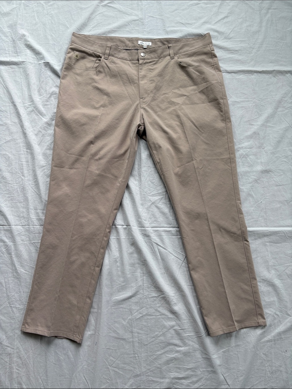 Peter Millar EB66 Performance Golf Pants Moisture Wicking Men’s 40x30 Tan Khaki